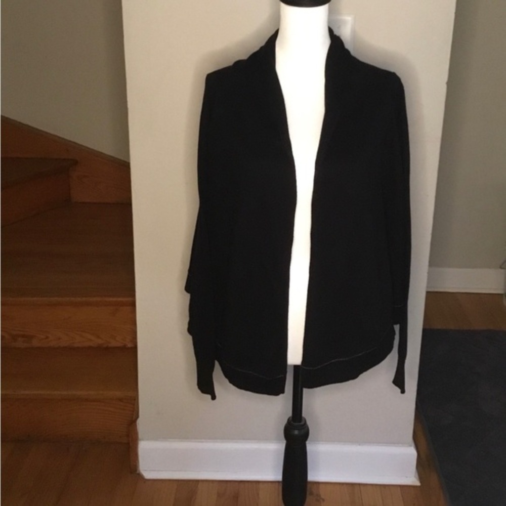 CAbi Black Cardigan Chunky Knit Open Front for Versatile Style